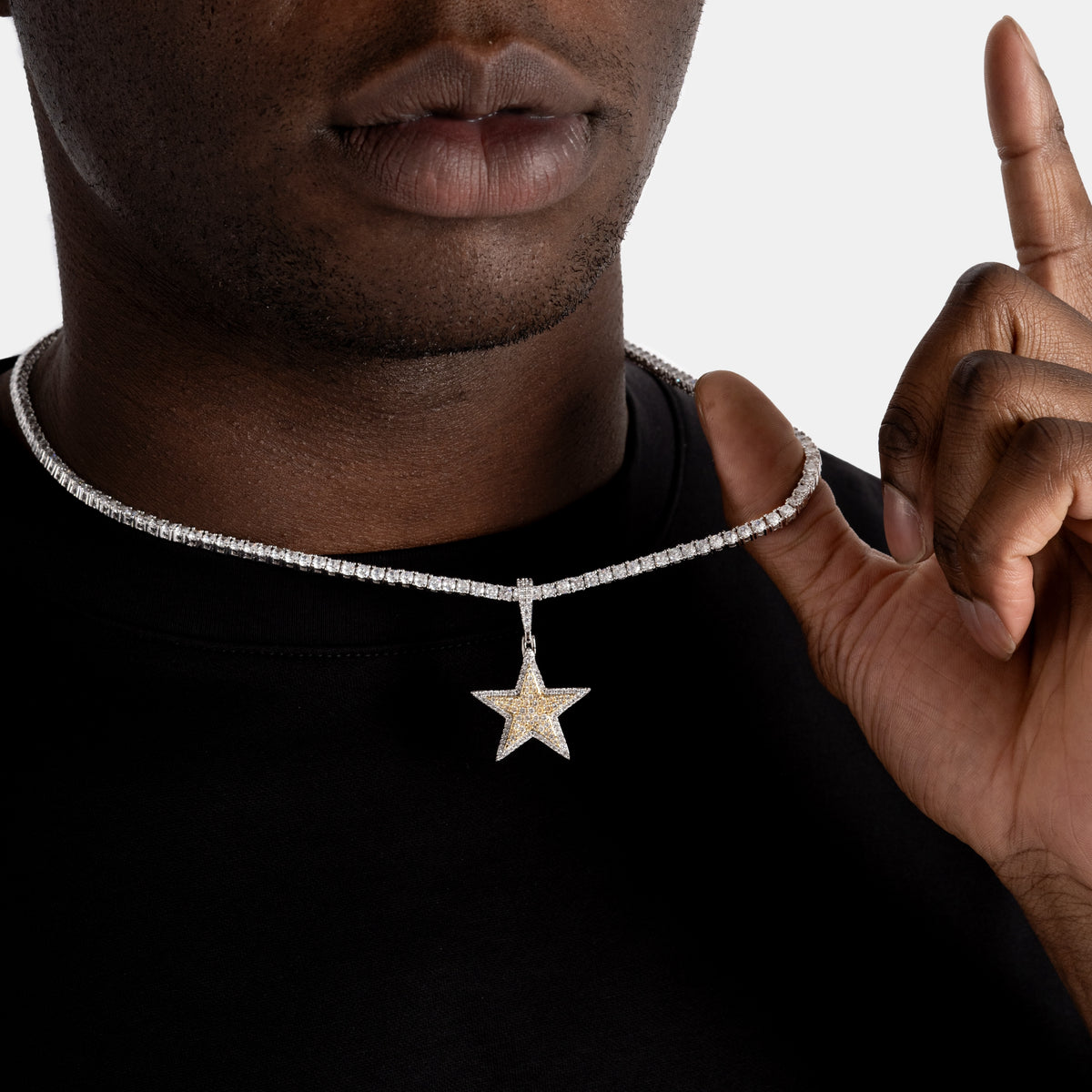 Star Pendant Two Tone