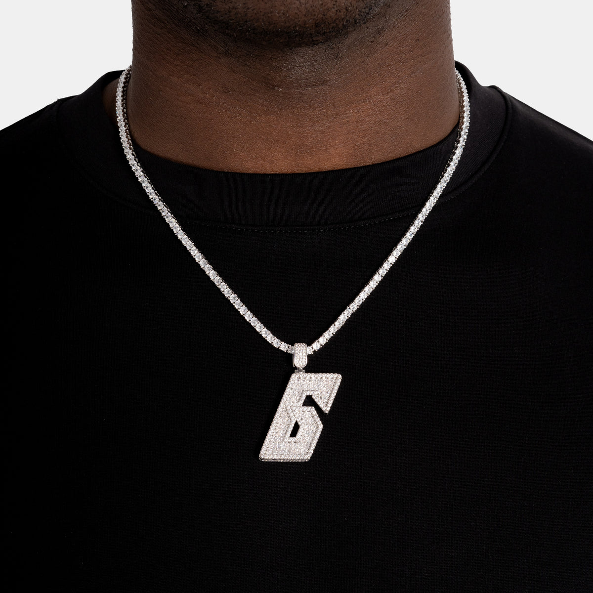 The 6 Pendant White Gold