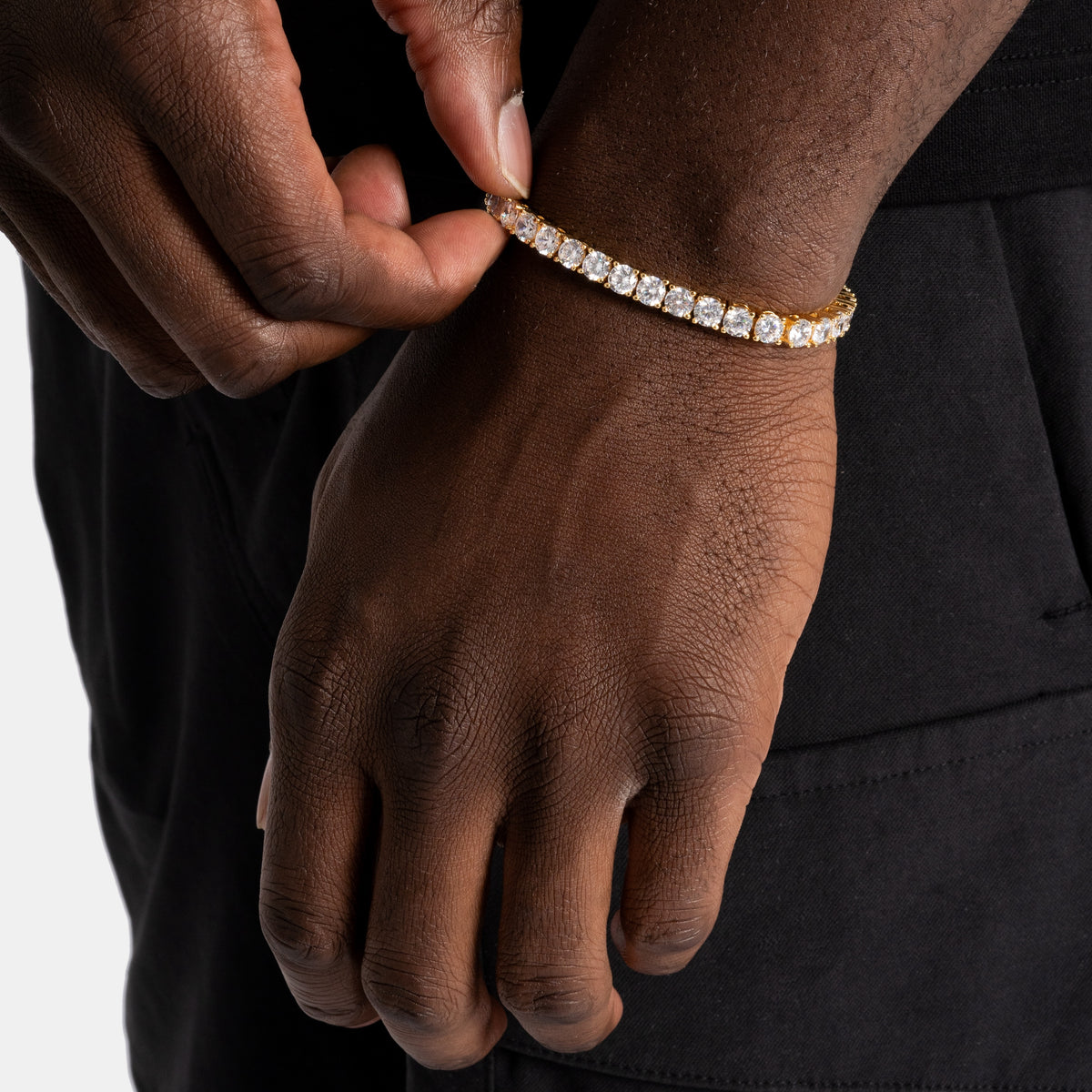 5mm Moissanite Tennis Bracelet Gold