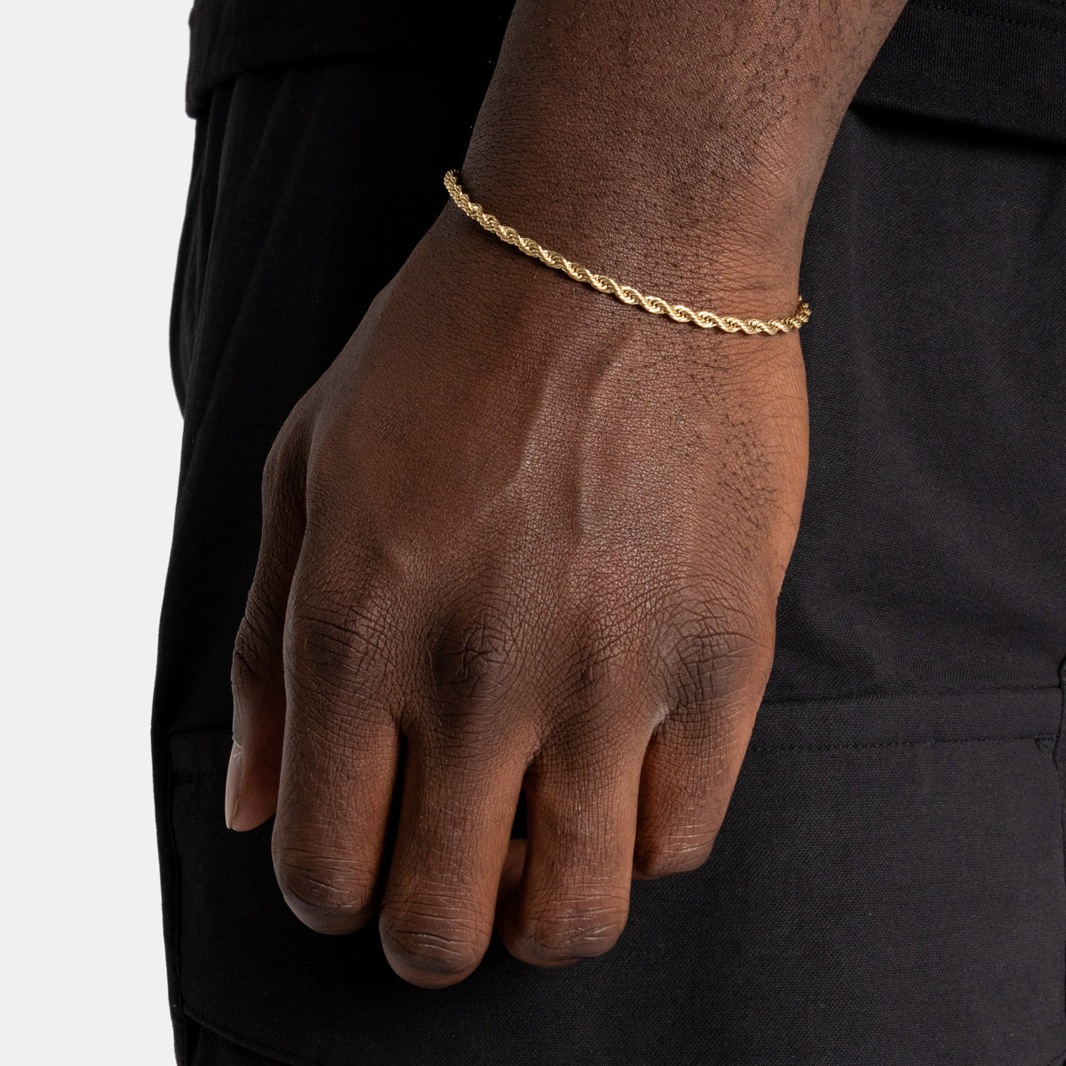 3mm Rope Bracelet 18k Gold