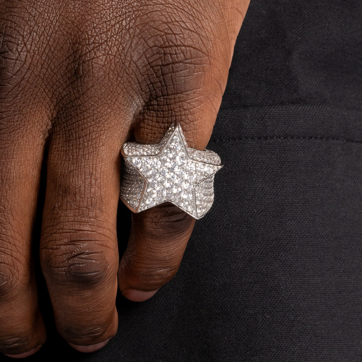 Diamond Star Ring White Gold