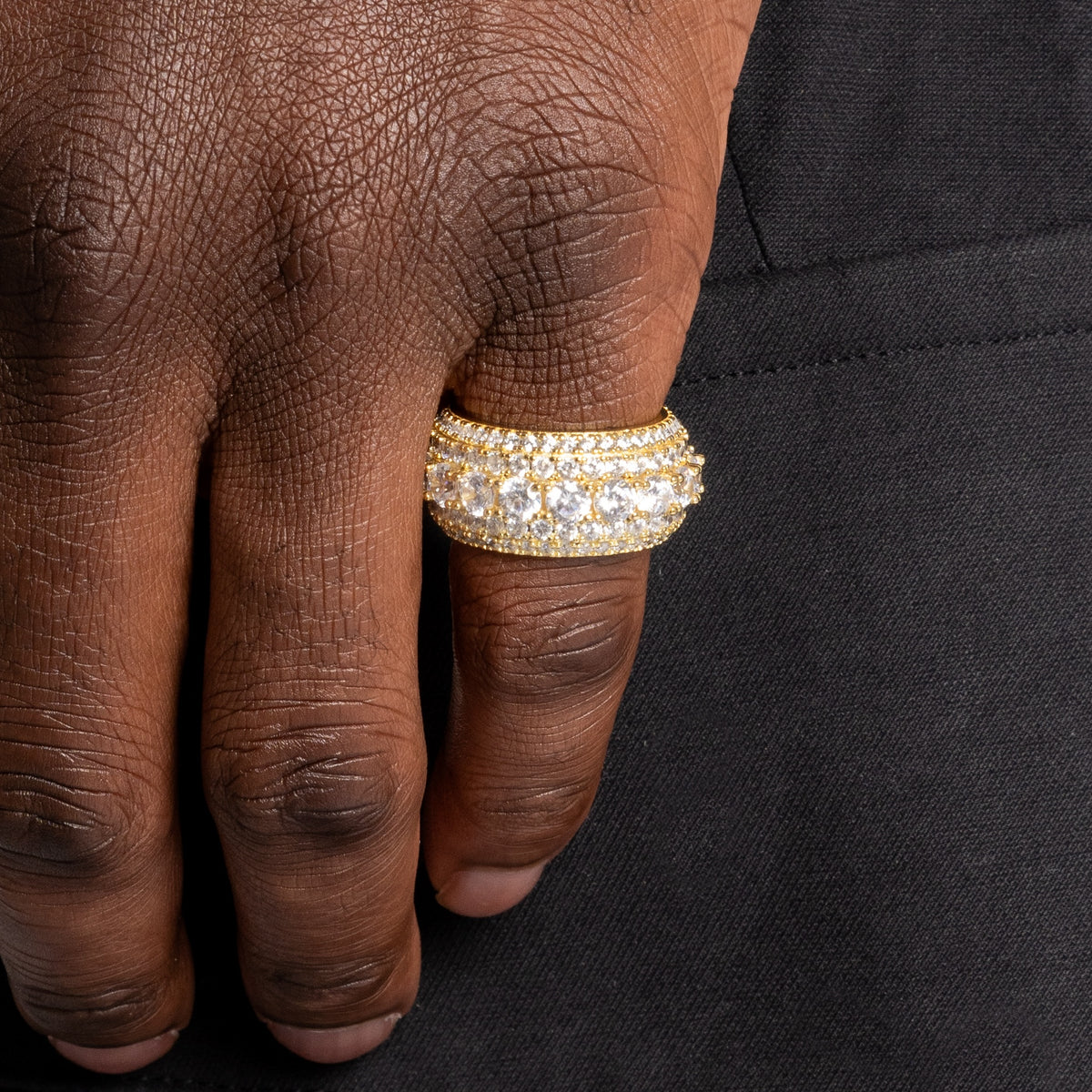 Layered Diamond Ring 18k Gold