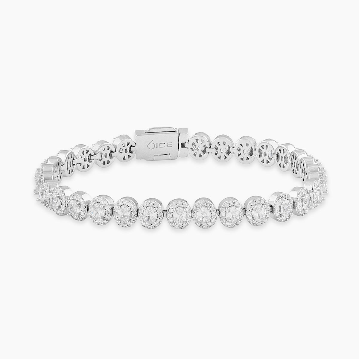 Oval Cluster Tennis Bracelet