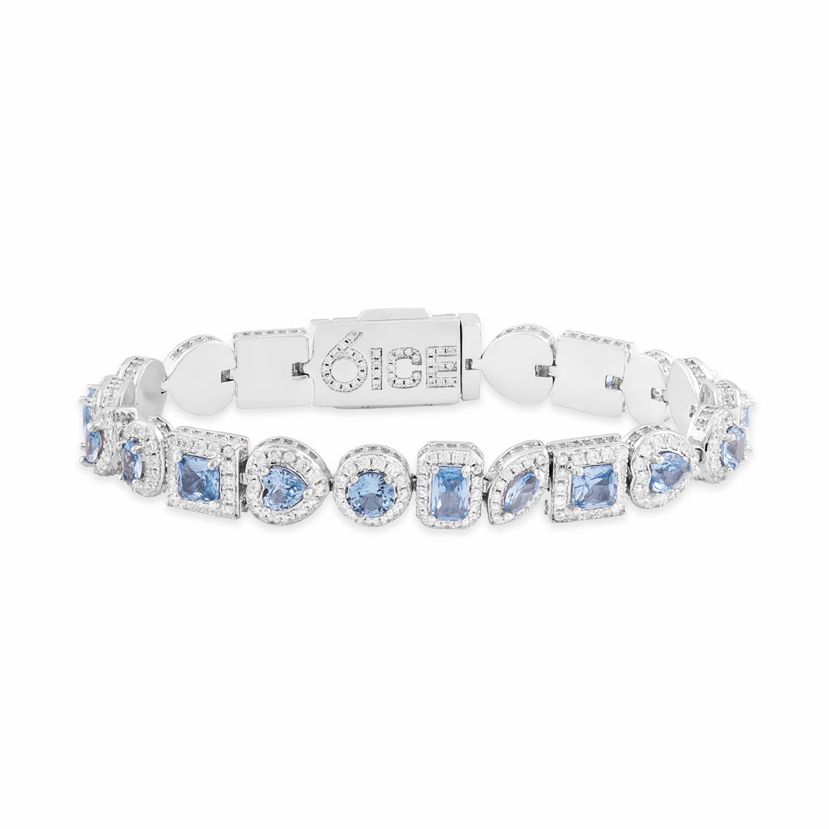 Blue Multi Cut Tennis Bracelet