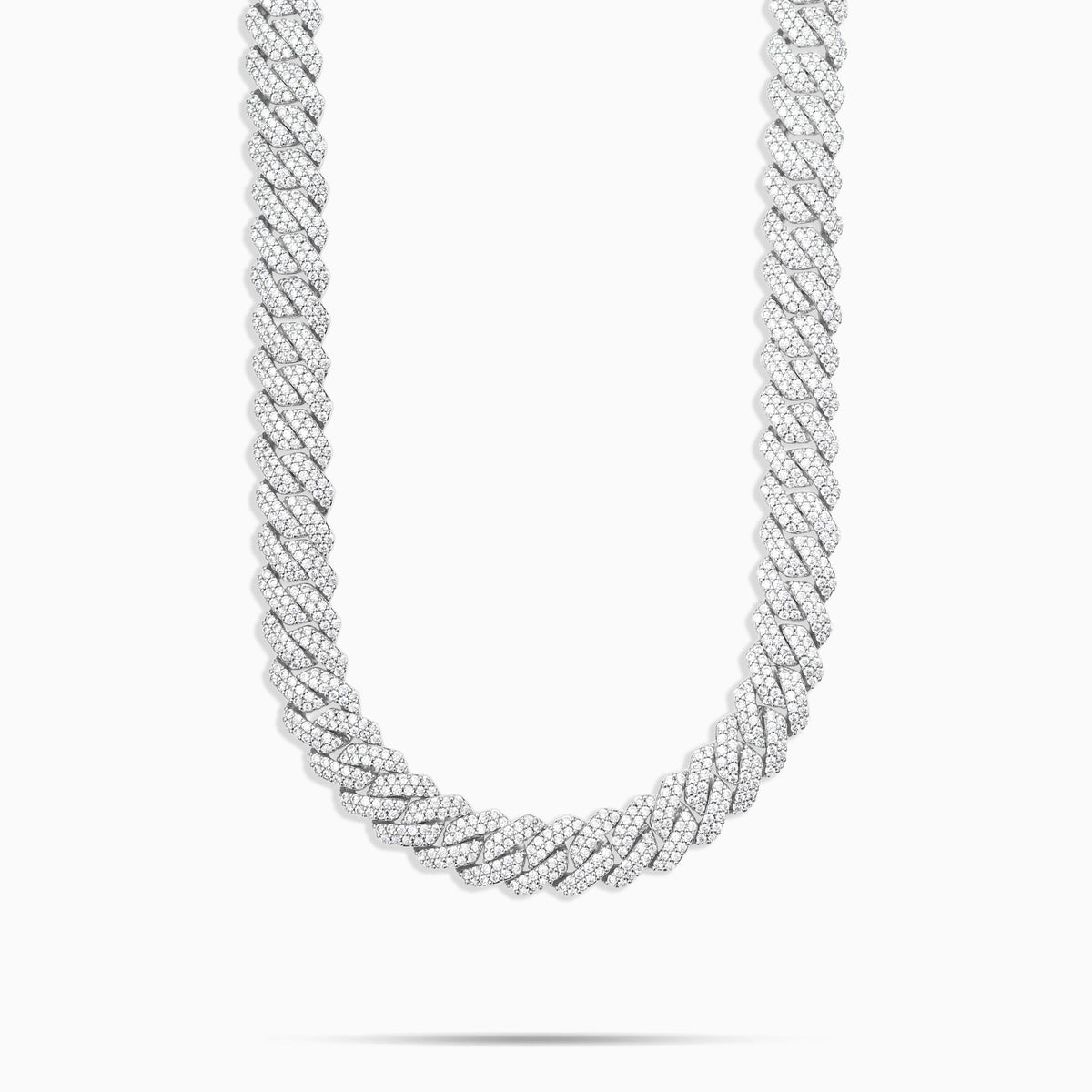 12mm Moissanite Prong Cuban Chain