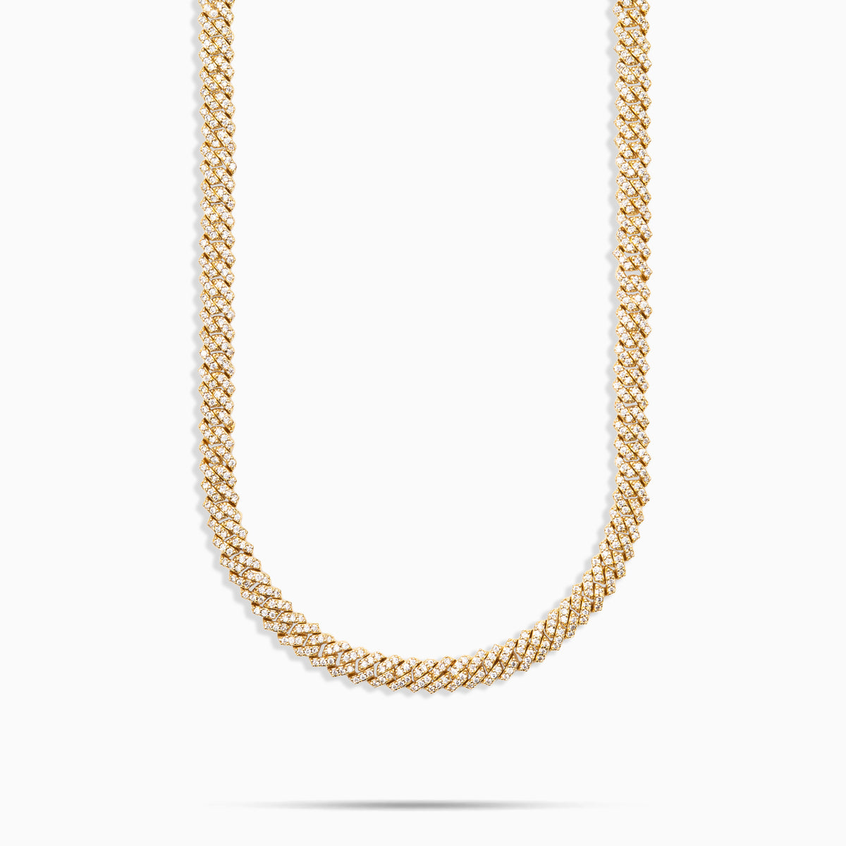 5mm Diamond Prong Cuban 18k Gold