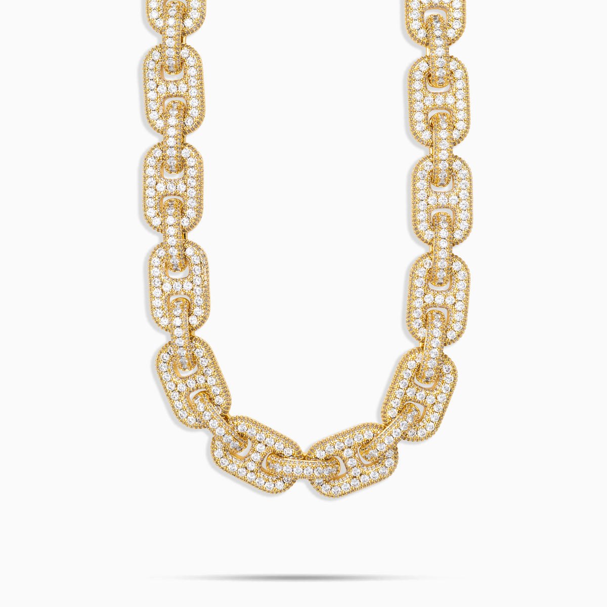19mm G-Link Diamond Chain 18k Gold