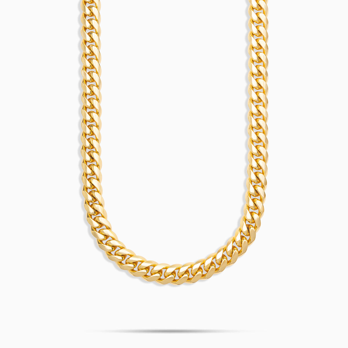 8mm Miami Cuban Chain 18k Gold