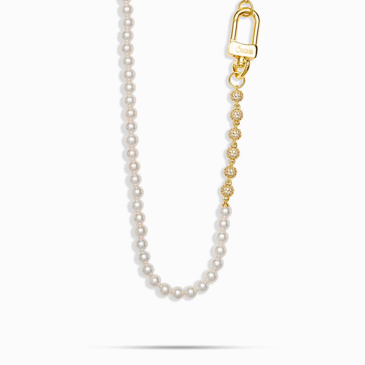 Diamond Pearl Chain 18k Gold