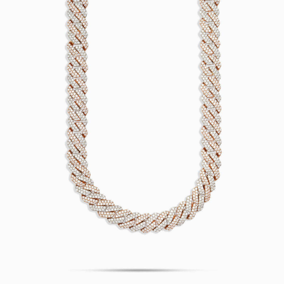 12mm Prong Cuban Chain 2 Tone