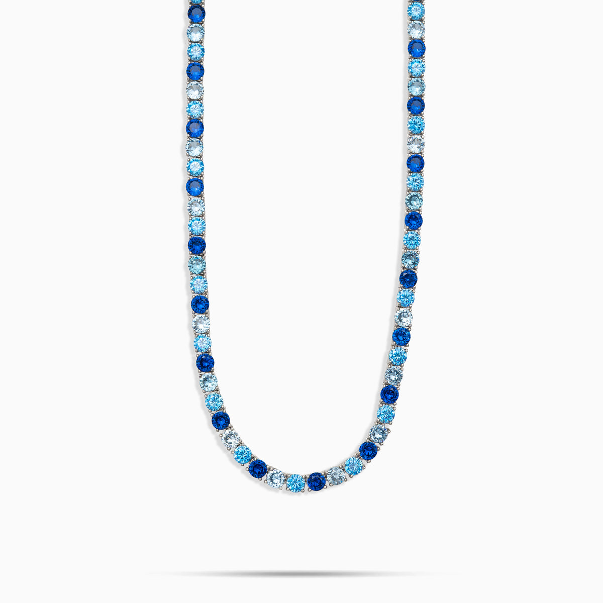 5mm Tri-Blue Tennis Chain