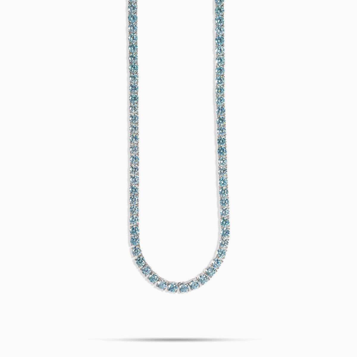 5mm Blue Tennis Chain S925 Moissanite