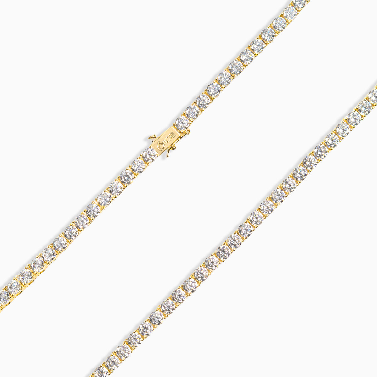 5mm Moissanite Tennis Chain Gold