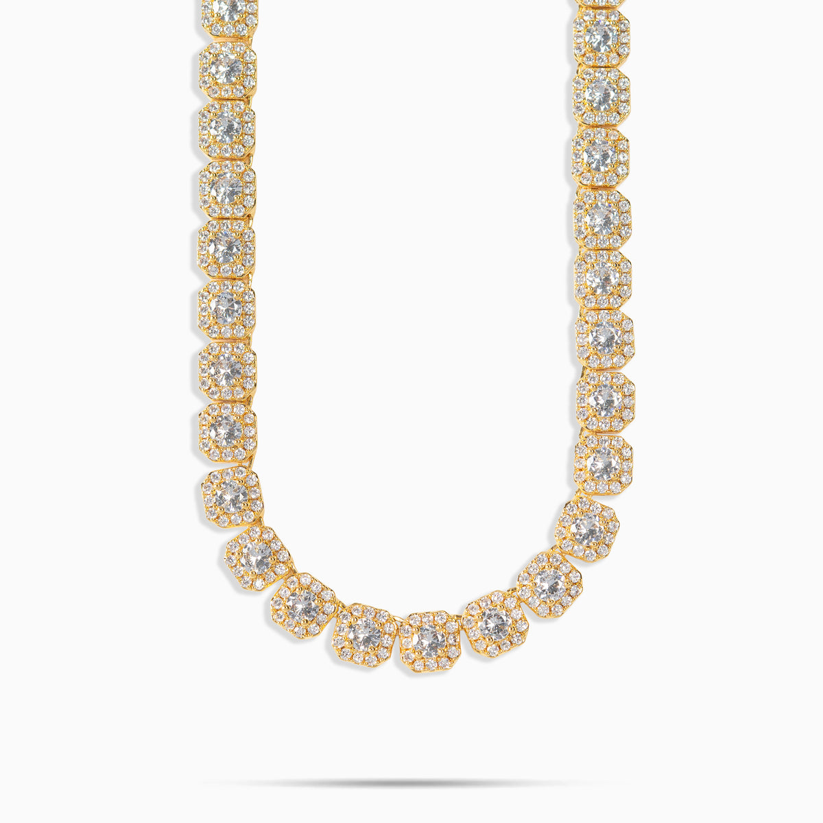 Clustered Tennis Chain 18k Gold