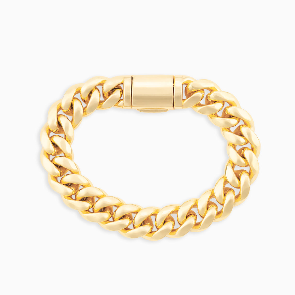 12mm Cuban Link Bracelet Gold