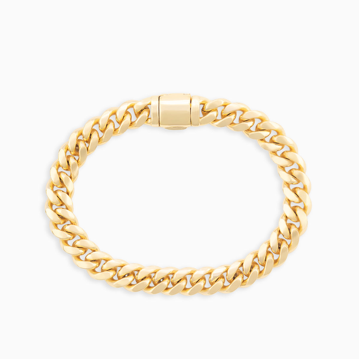 8mm Cuban Link Bracelet Gold