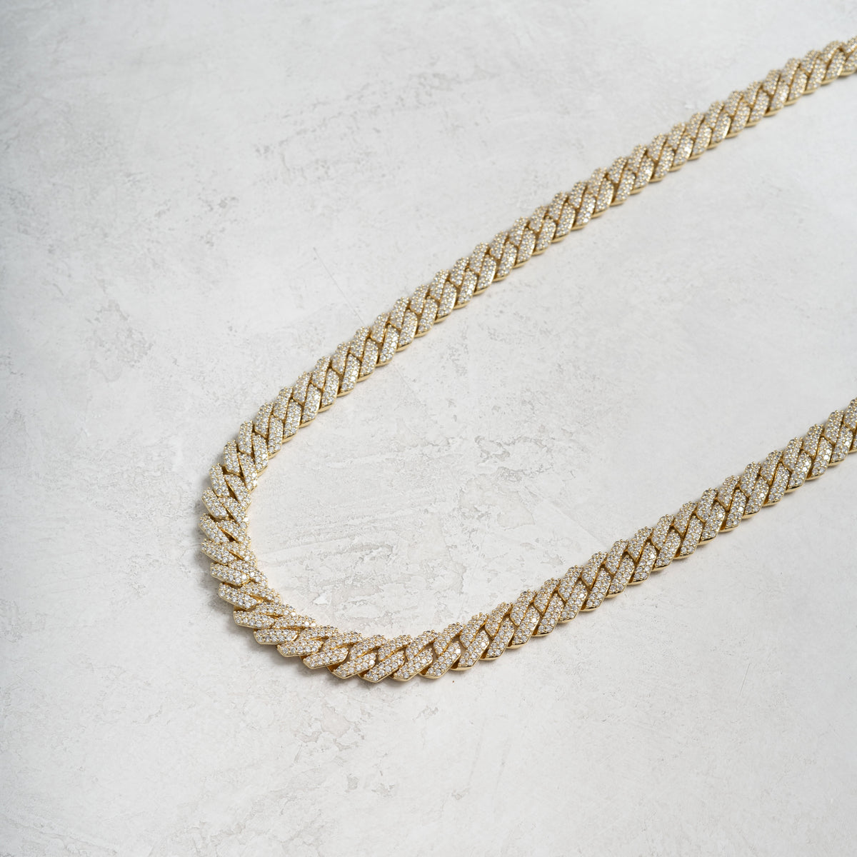 12mm Prong Cuban Chain Gold