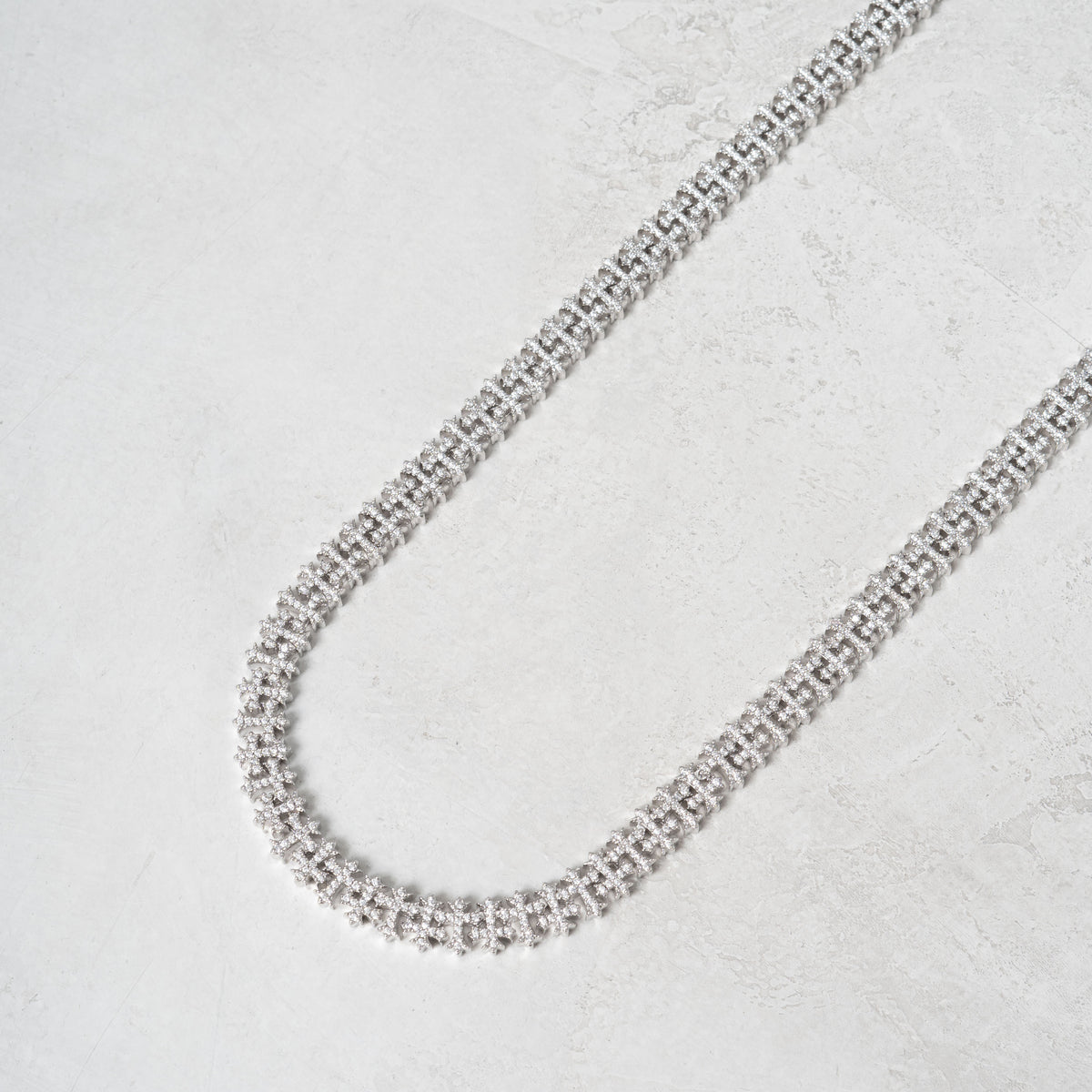 Iced Cross Pattern Chain