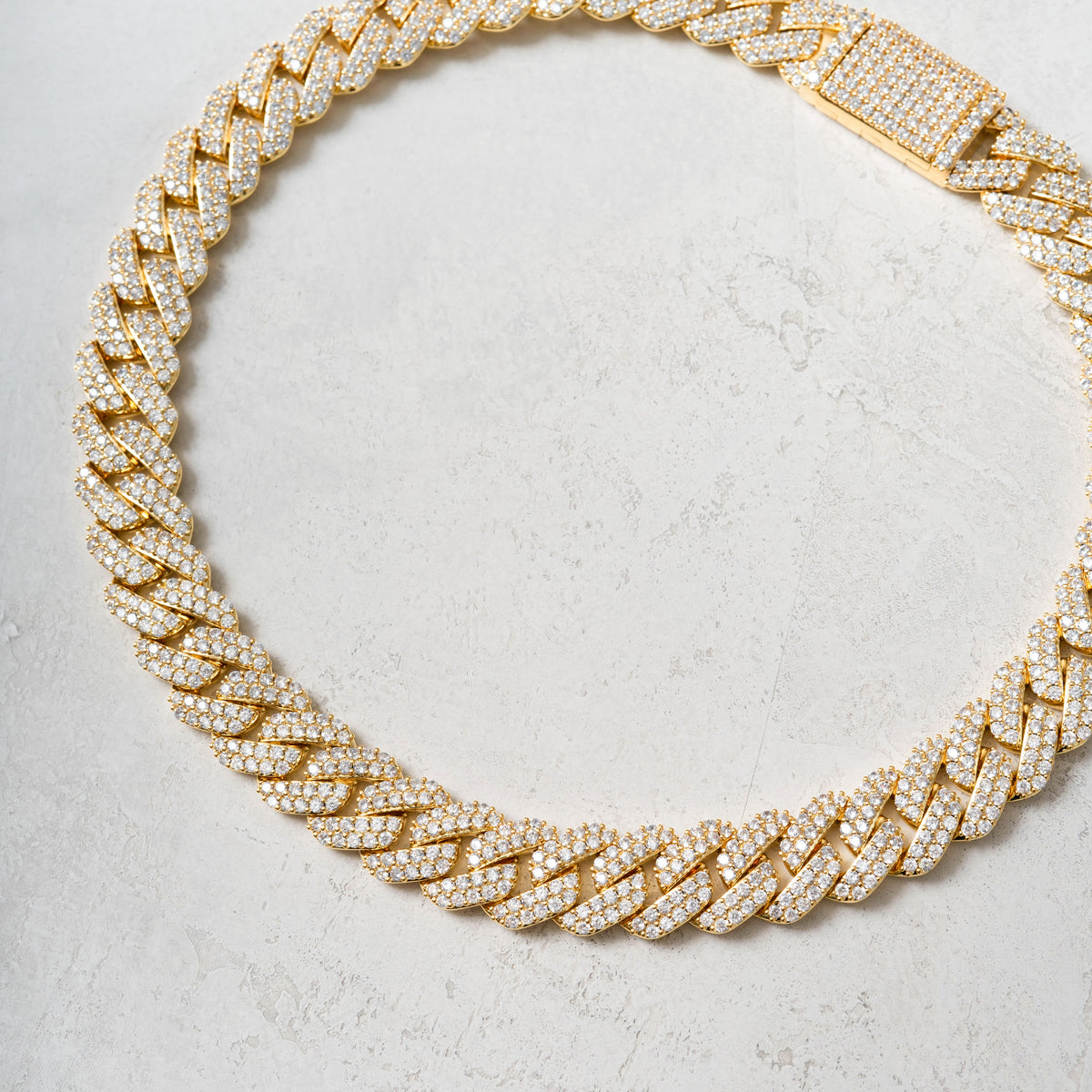 15mm Prong Cuban Chain Gold