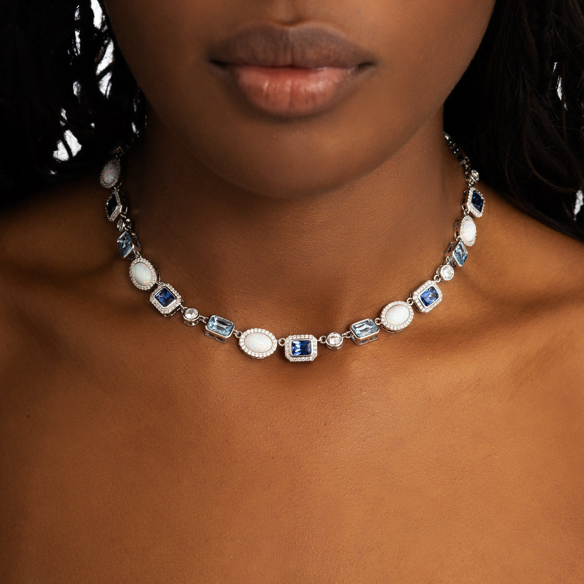 Opal Blue Gemstone Chain