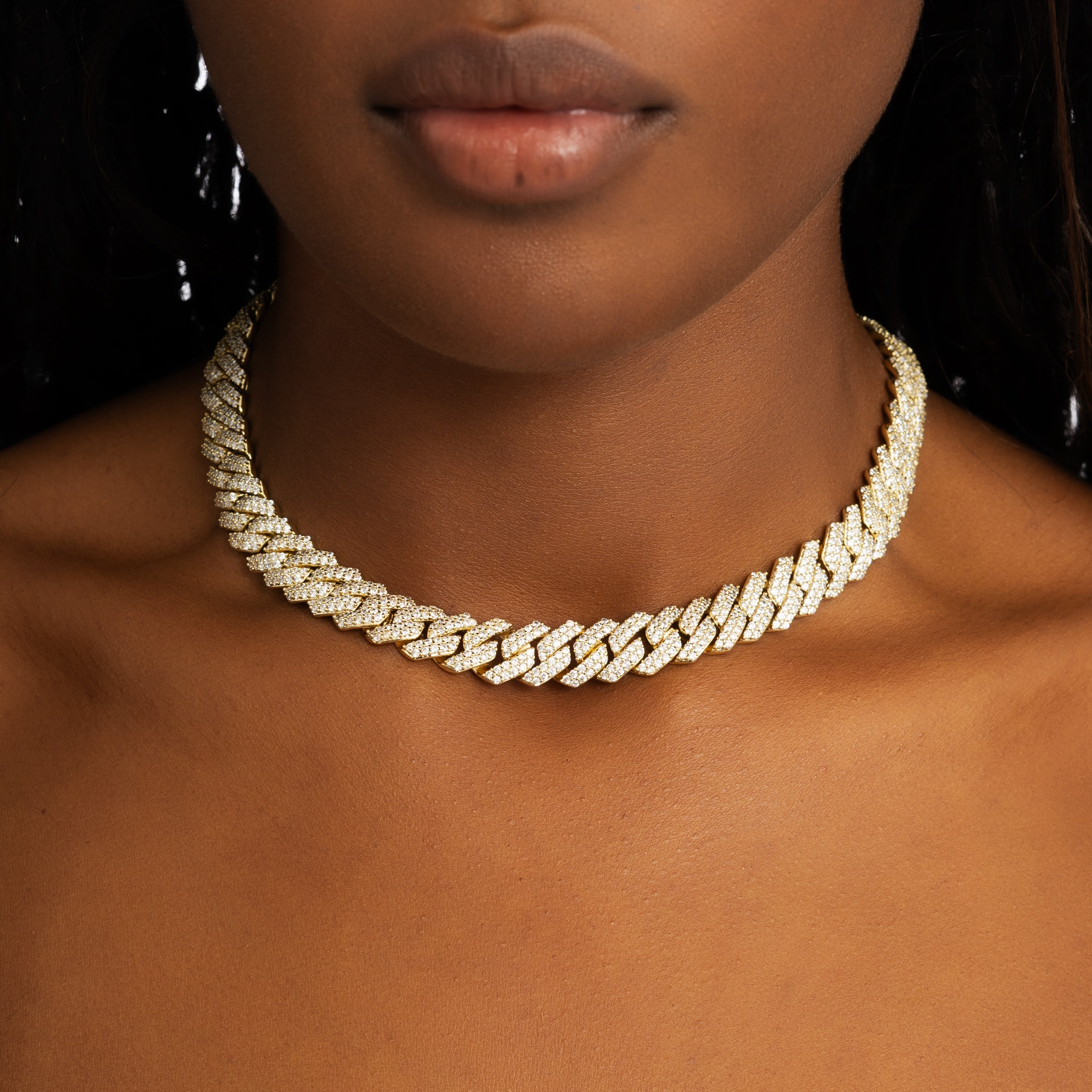 5mm Female Cuban Necklace WOMENS 5MM CUBAN CHAIN GOLD