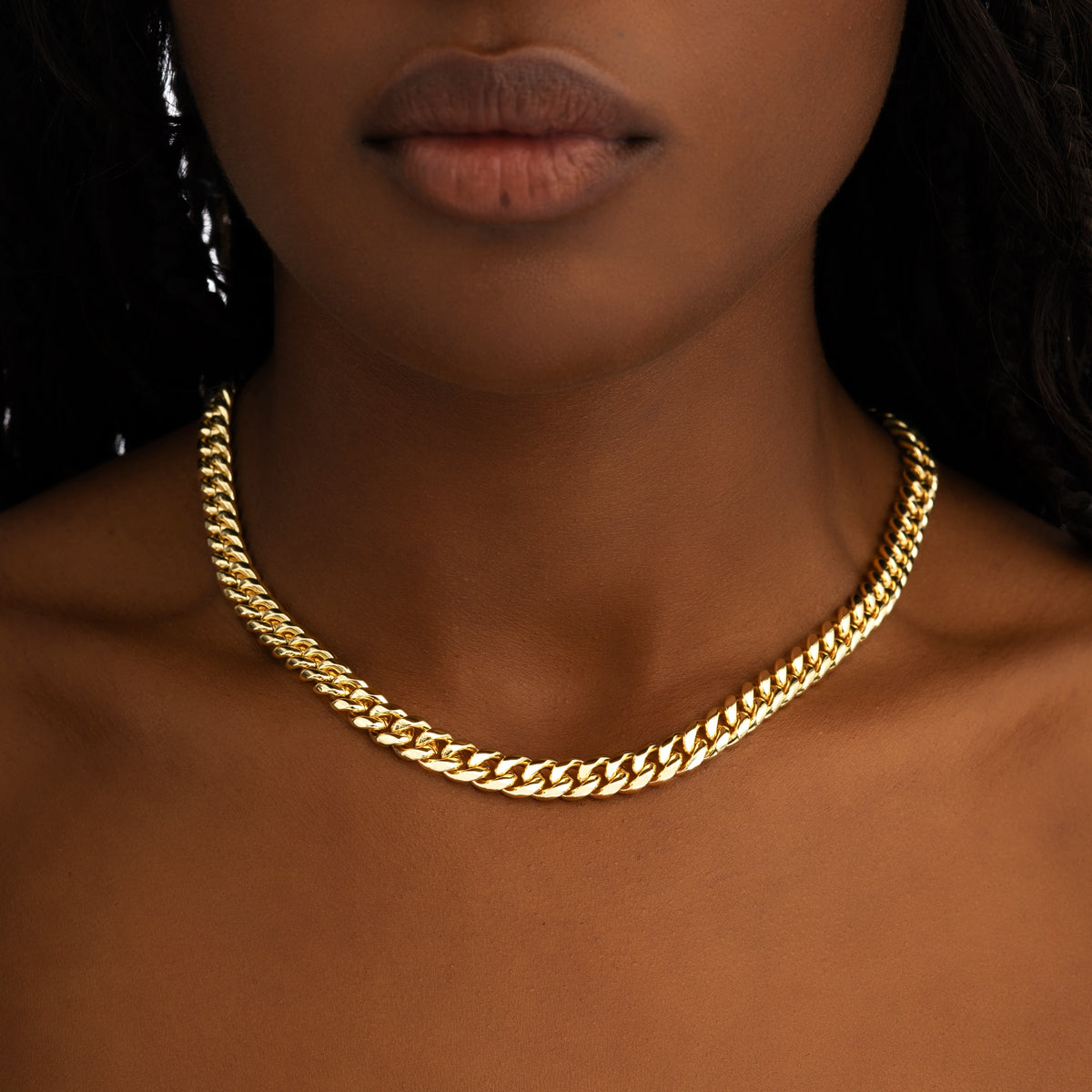 8mm Miami Cuban Chain 18k Gold