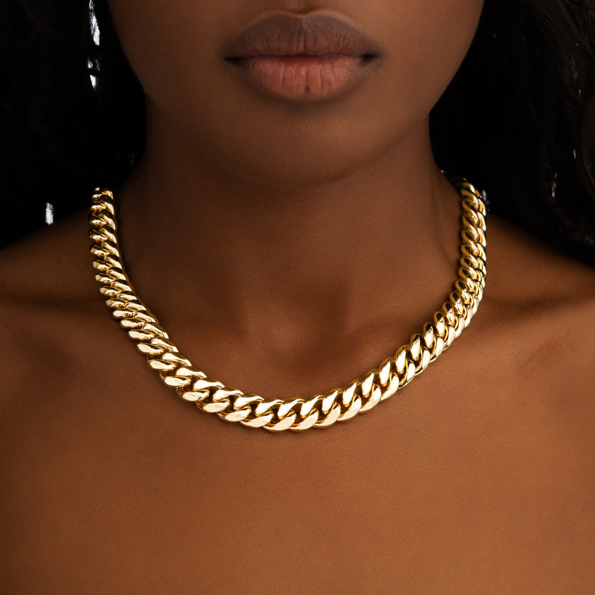 12mm Miami Cuban Chain 18k Gold