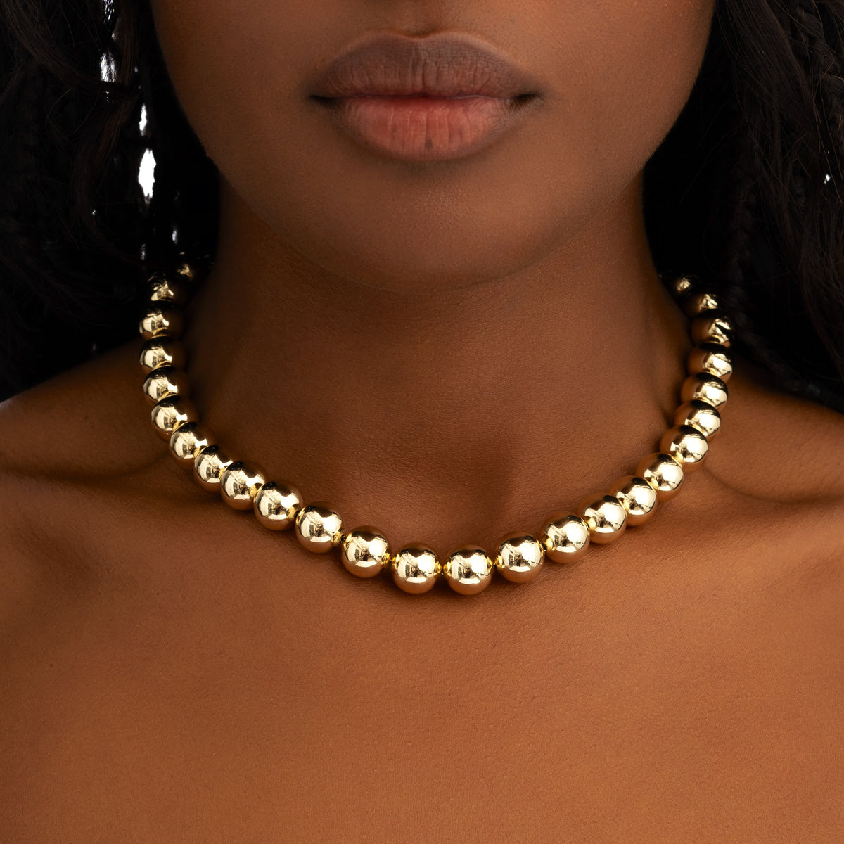 12mm Beads Chain 18k Gold