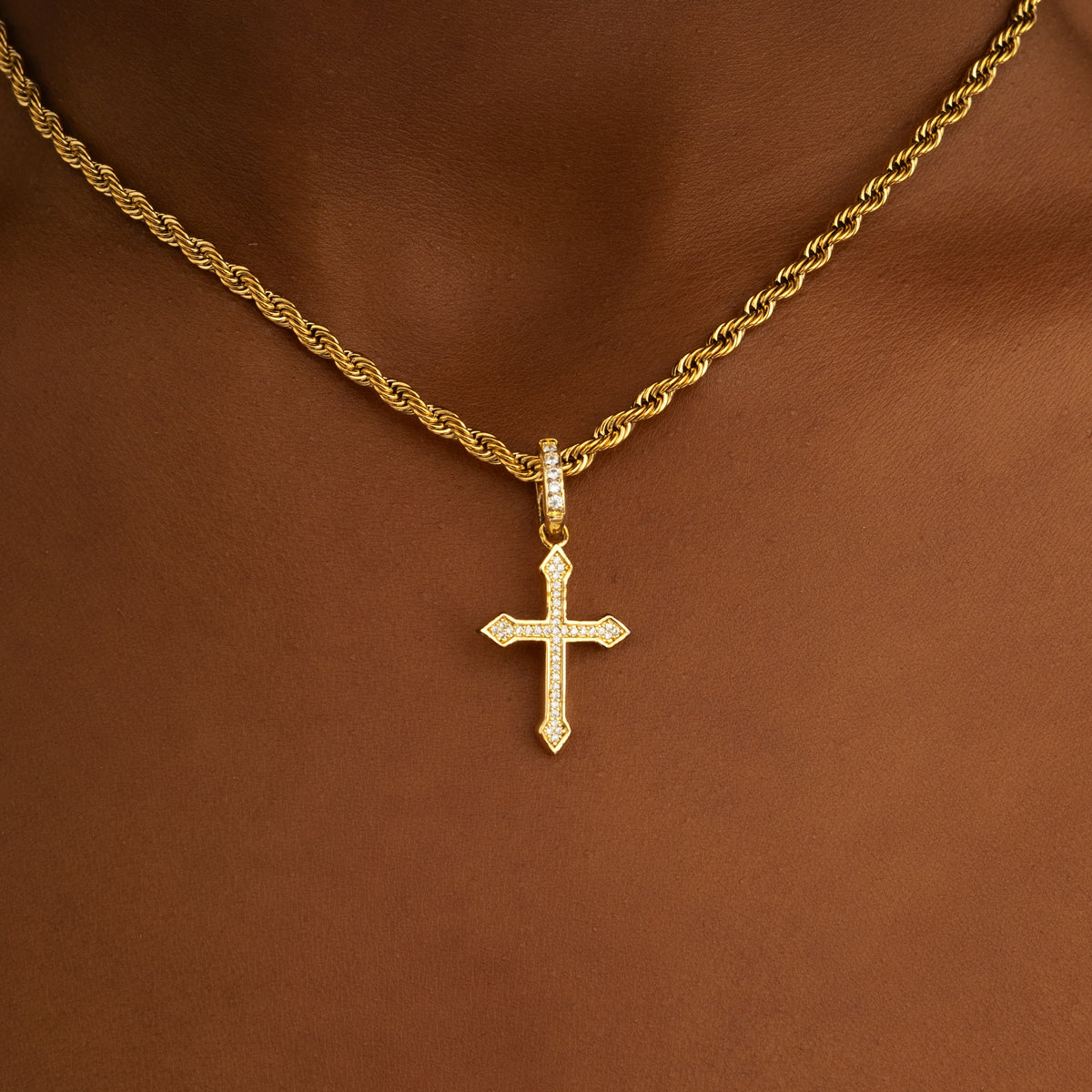 Micro Celtic Cross Pendant 18k Gold