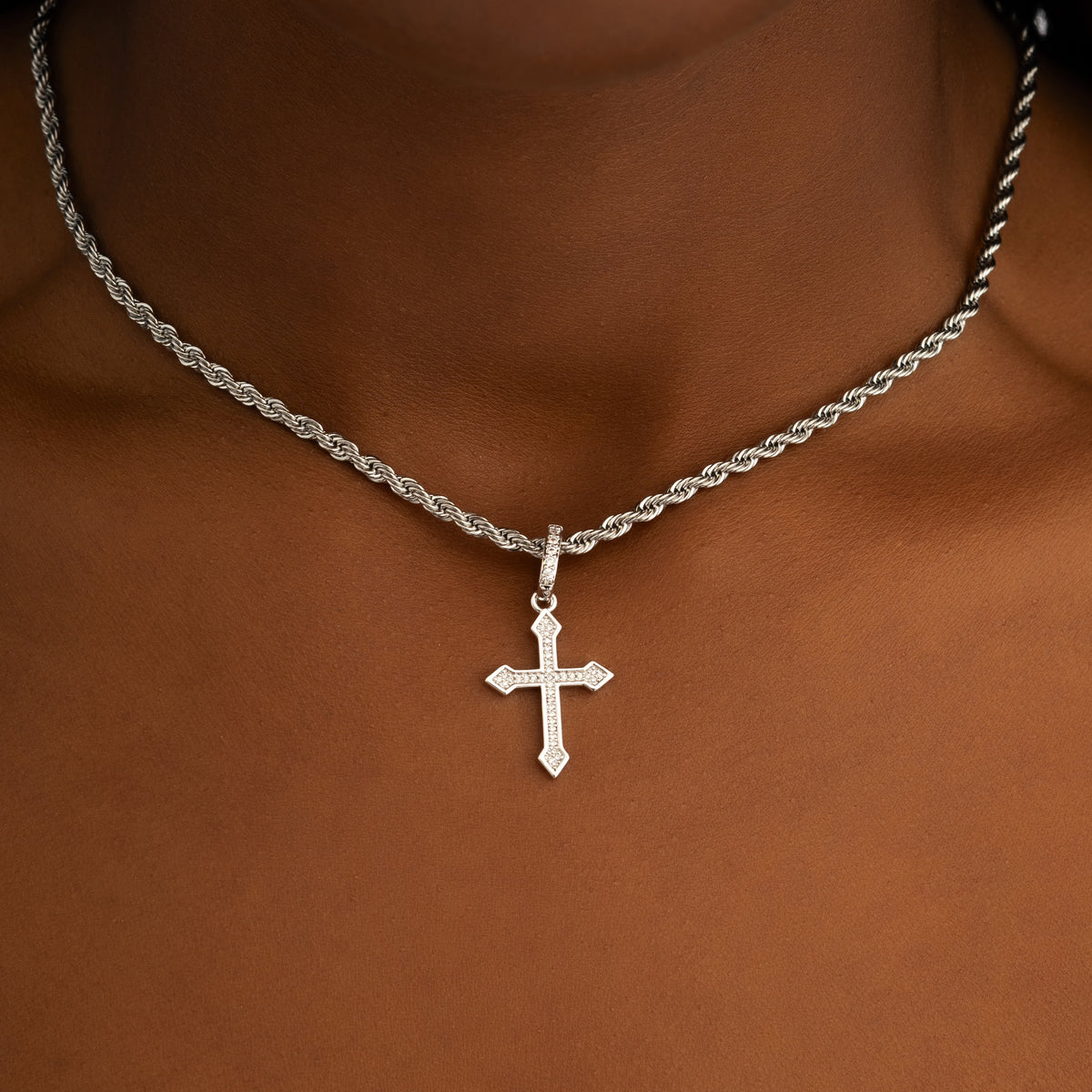 Micro Celtic Cross Pendant S925 Moissanite