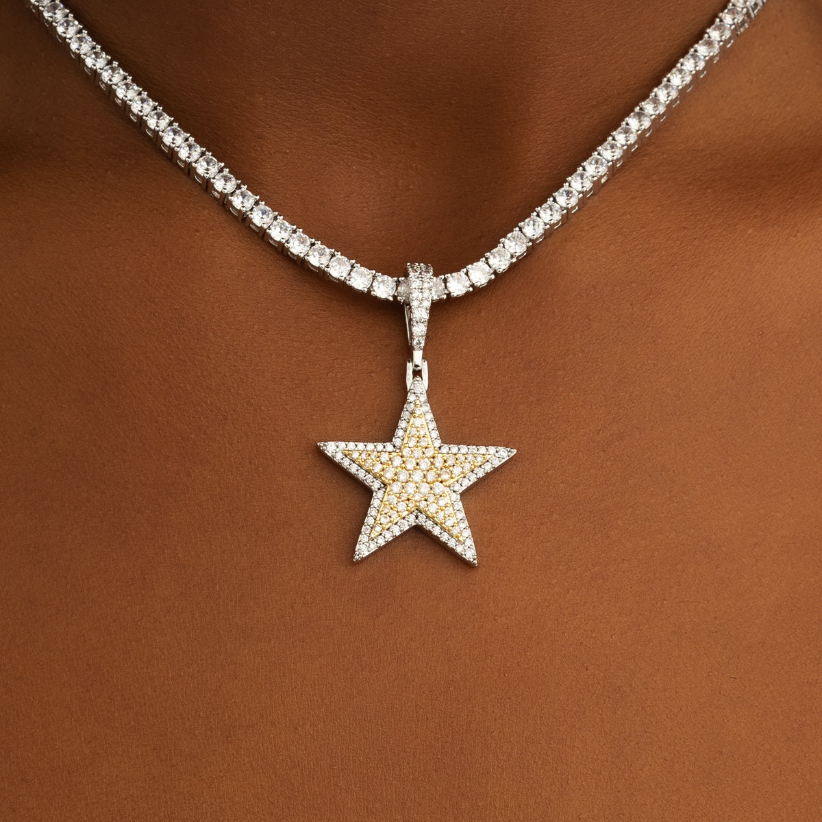 Star Pendant Two Tone