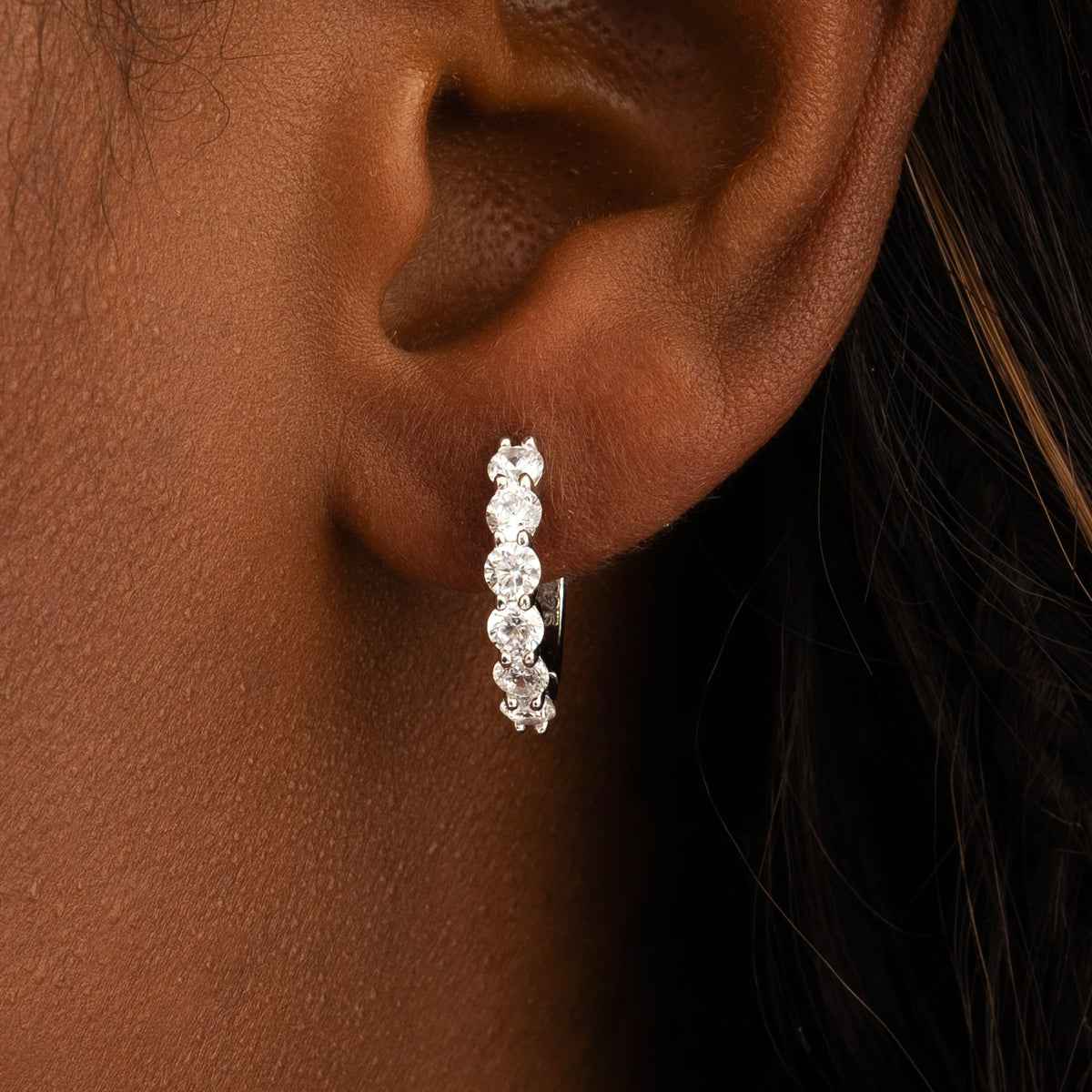 Iced Hoop Earrings