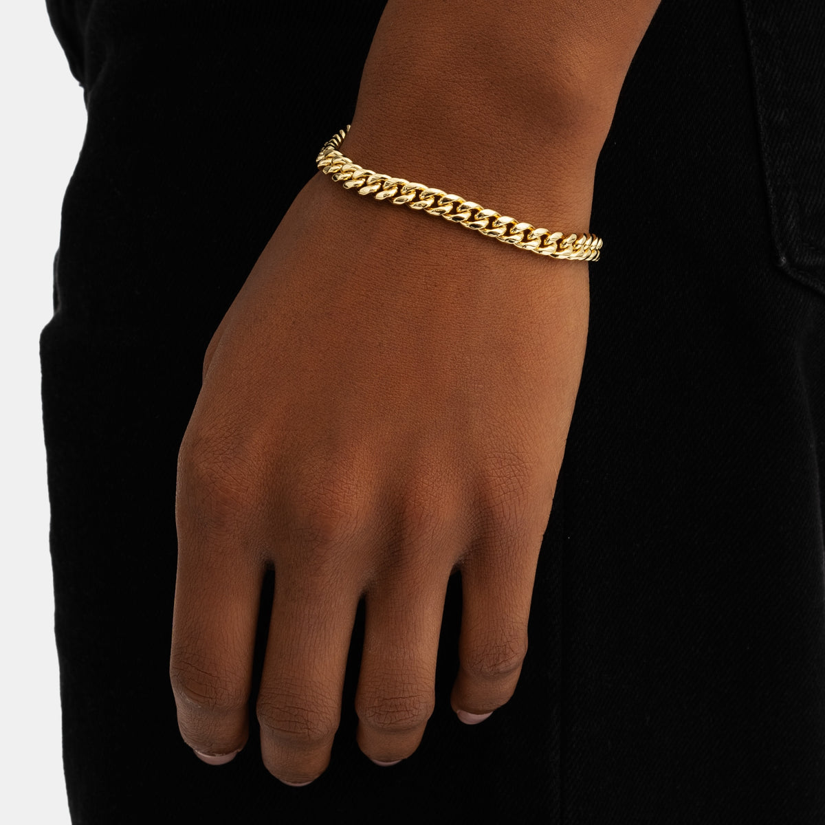 6mm Cuban Link Bracelet Gold ICE
