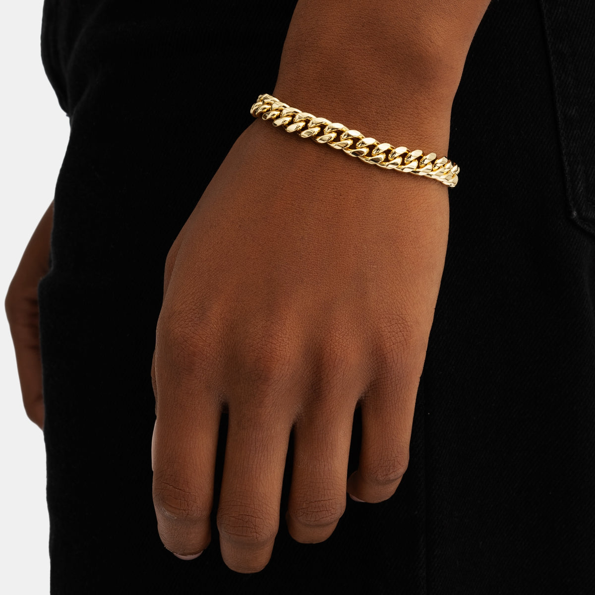 8mm Miami Cuban Bracelet 18k Gold