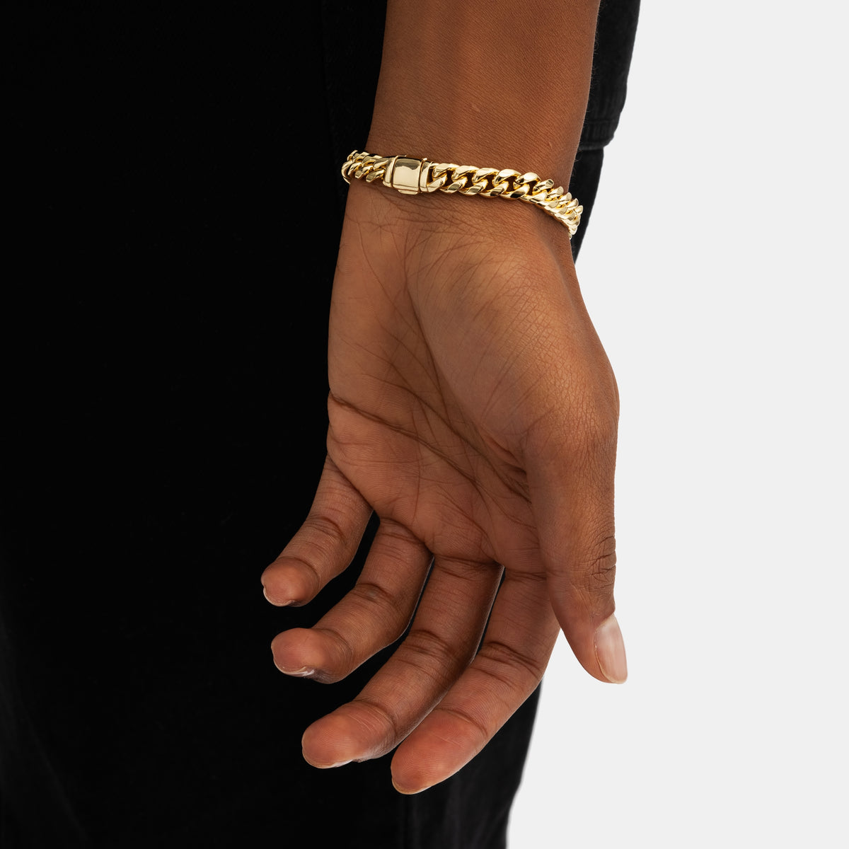 8mm Miami Cuban Bracelet 18k Gold