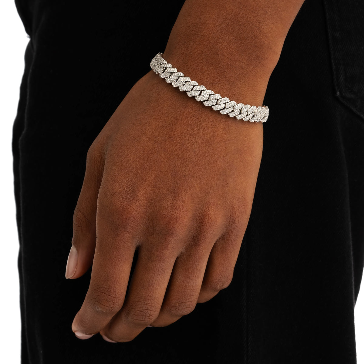 8mm Moissanite Cuban Bracelet