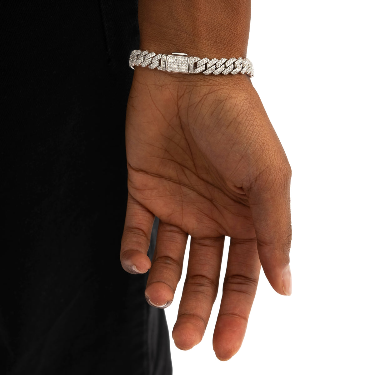 8mm Moissanite Cuban Bracelet