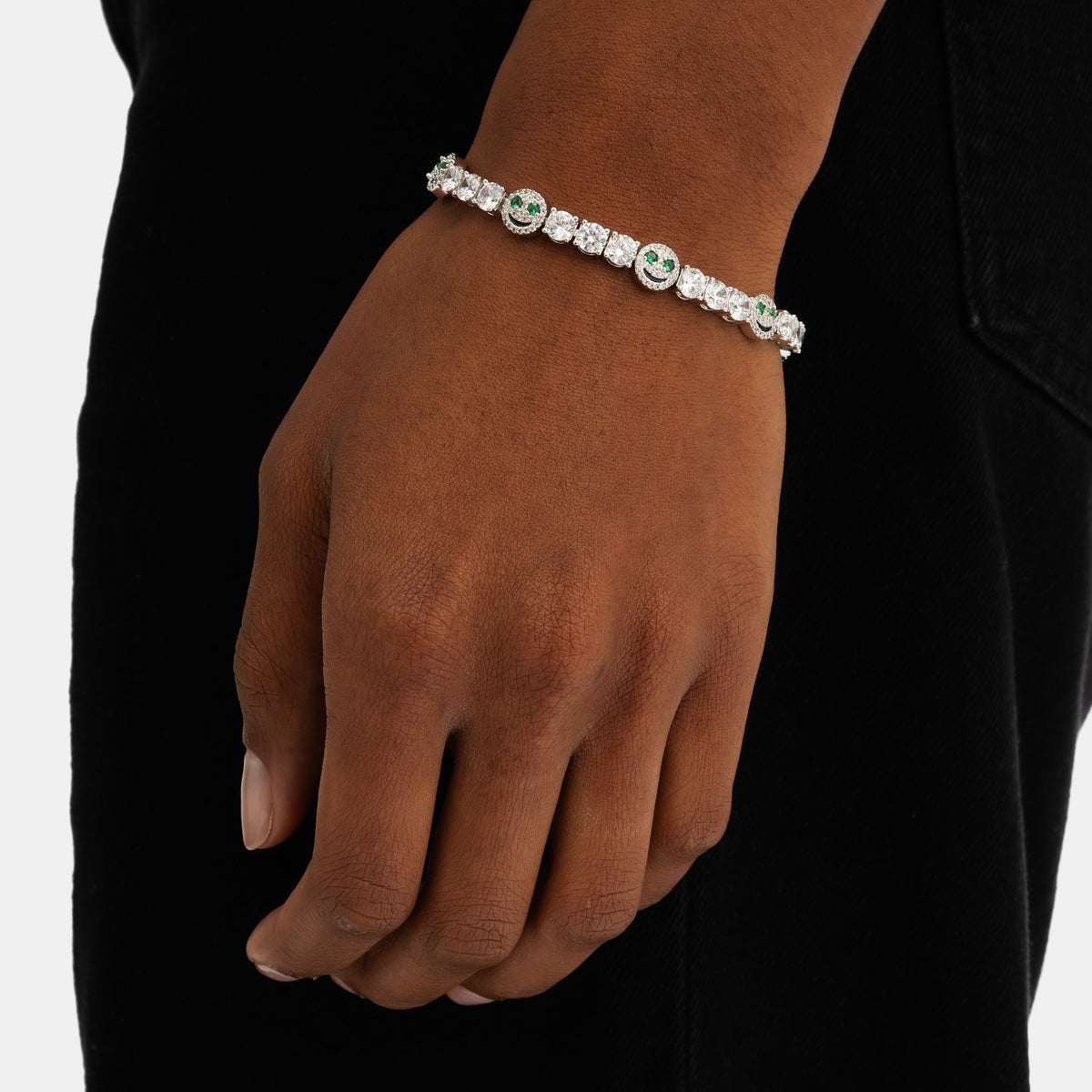 Smile Tennis Bracelet White Gold