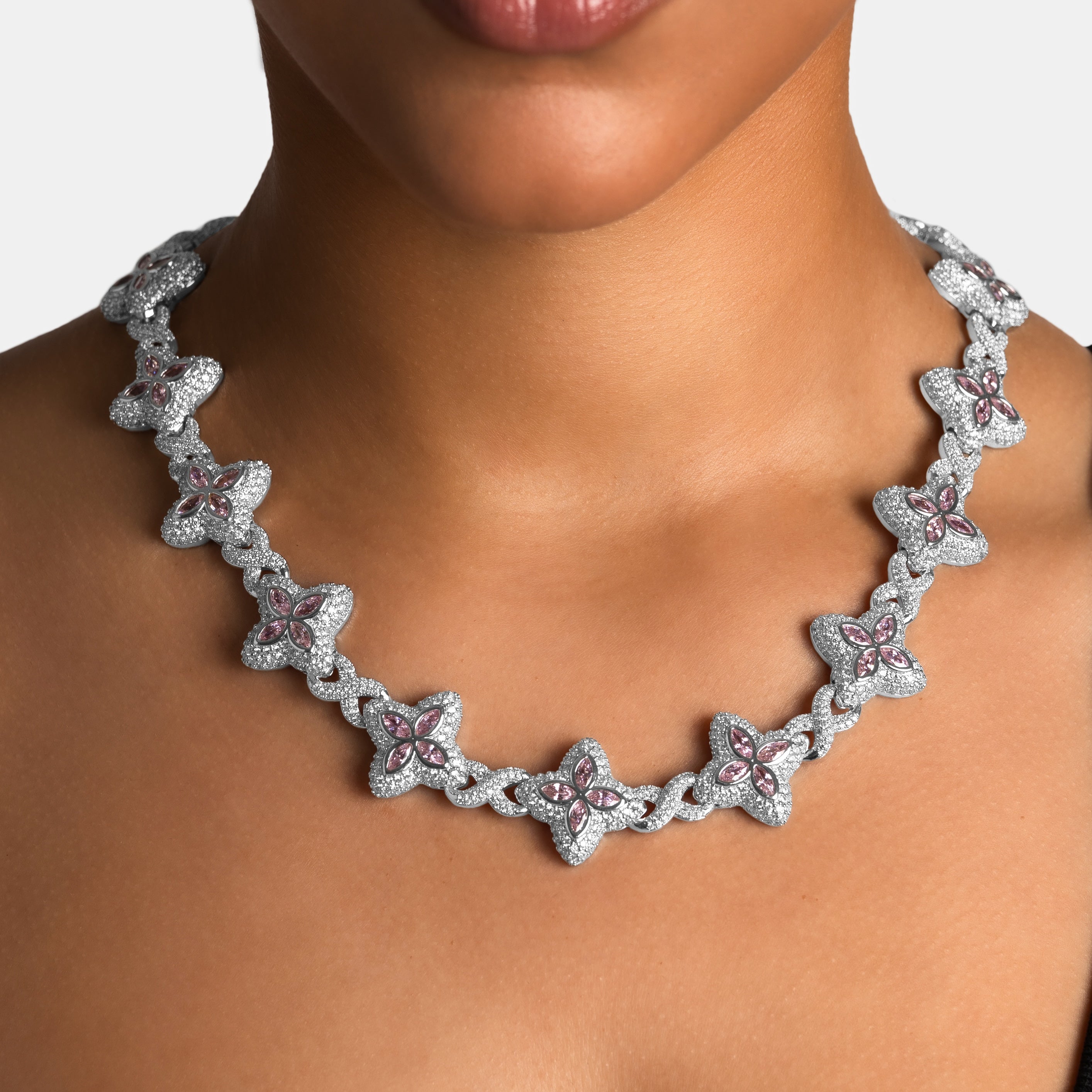 Pink Clover Infinity Chain - 6 ICE