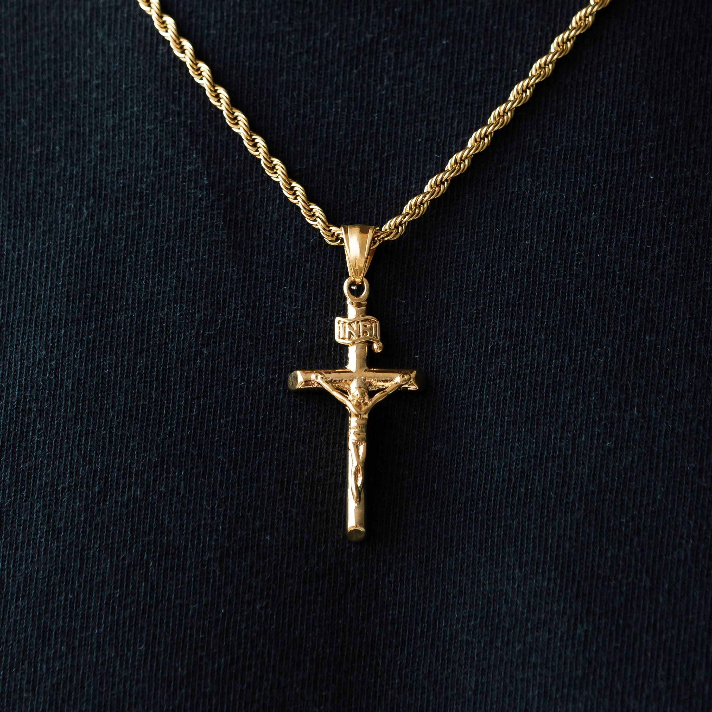 Crucifix Pendant Gold - 6 ICE