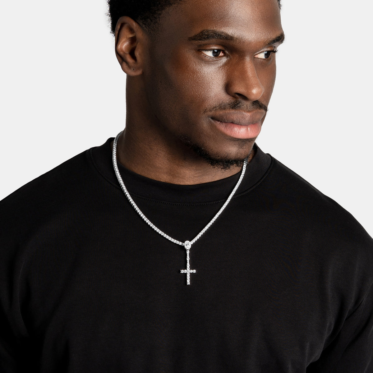 Halo Cross w/Tennis Chain