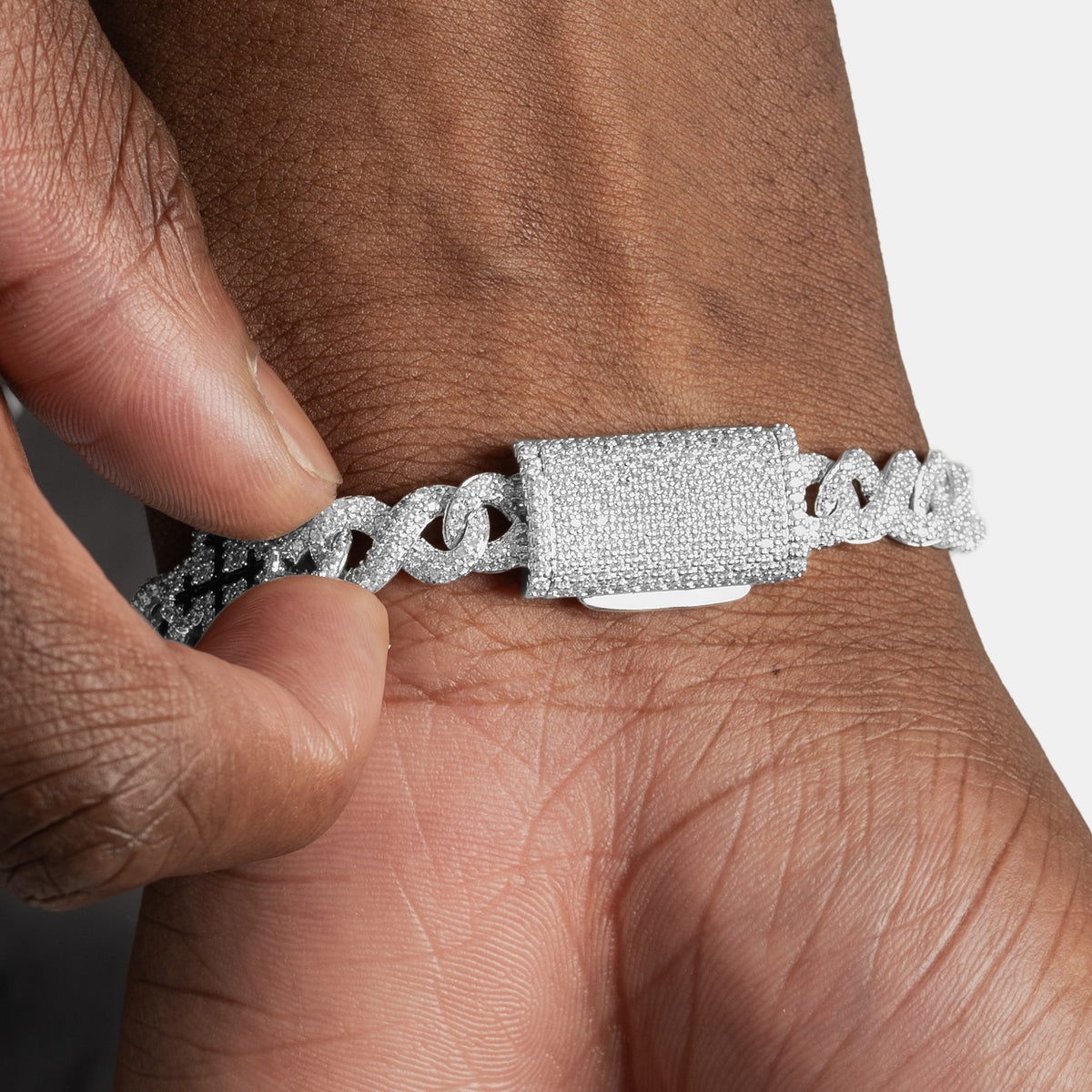 Black Enamel Cross Bracelet