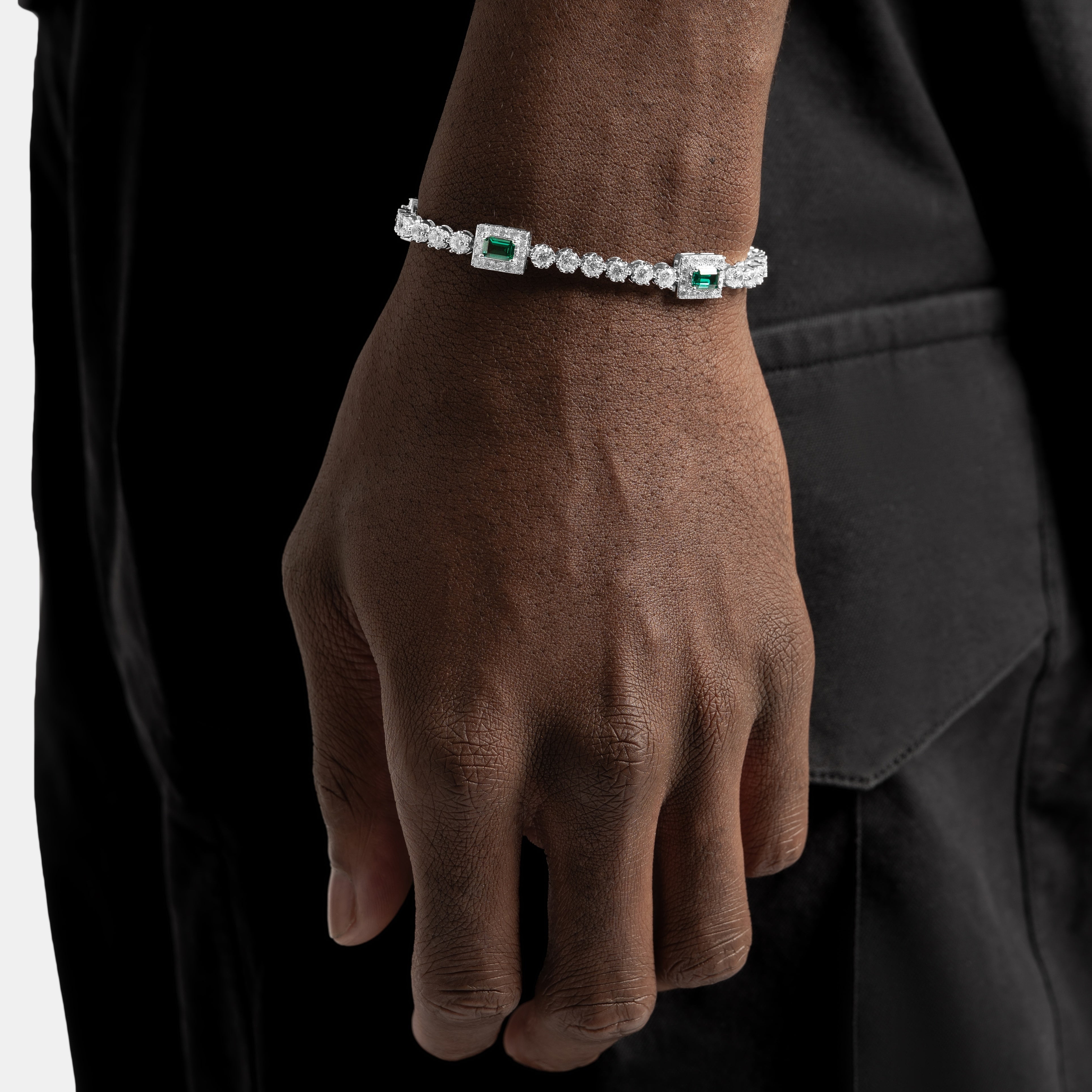Emerald Micro Tennis Bracelet - 6 ICE Emerald Micro Tennis Bracelet - 6 ICE