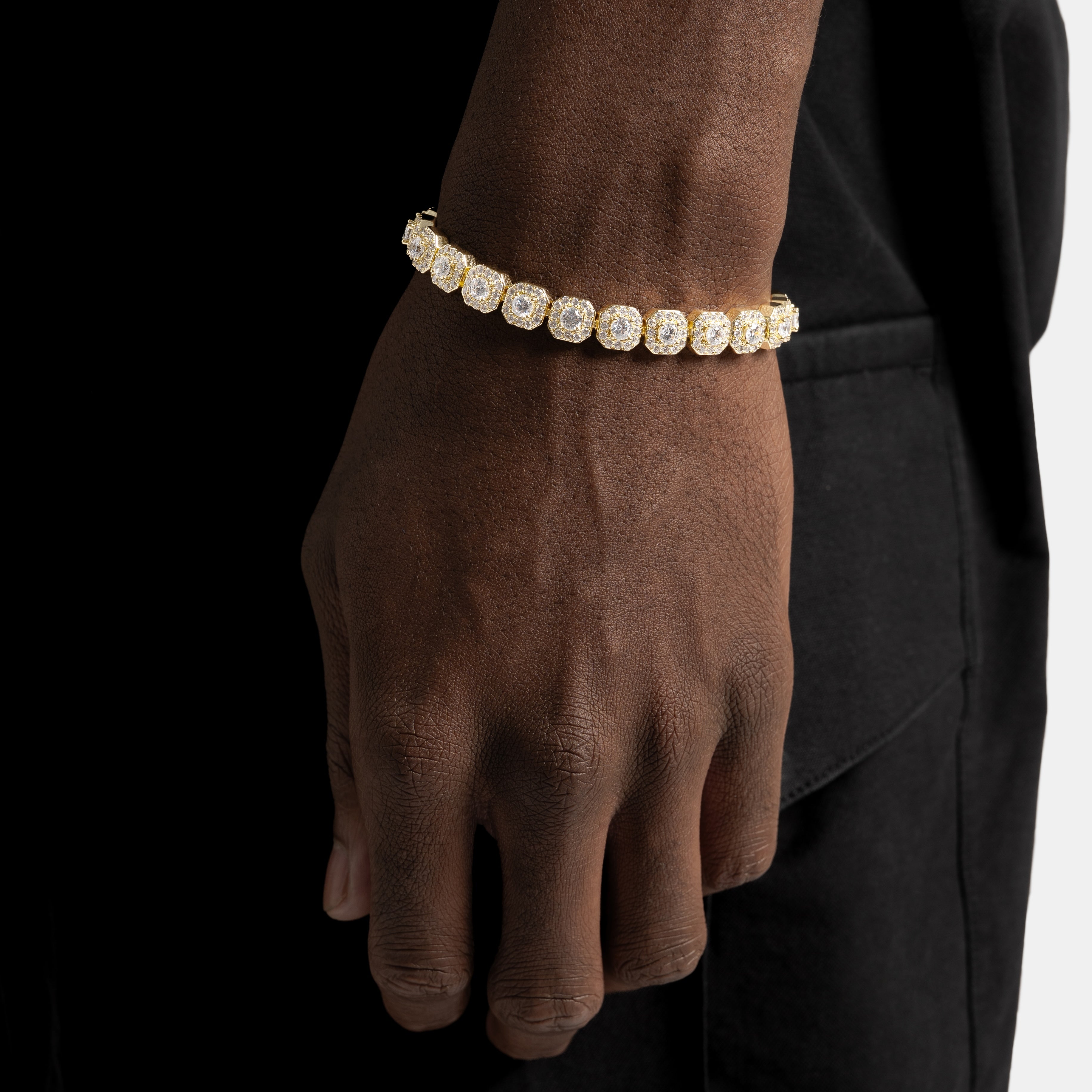 Micro Cluster Tennis Bracelet Gold - 6 ICE