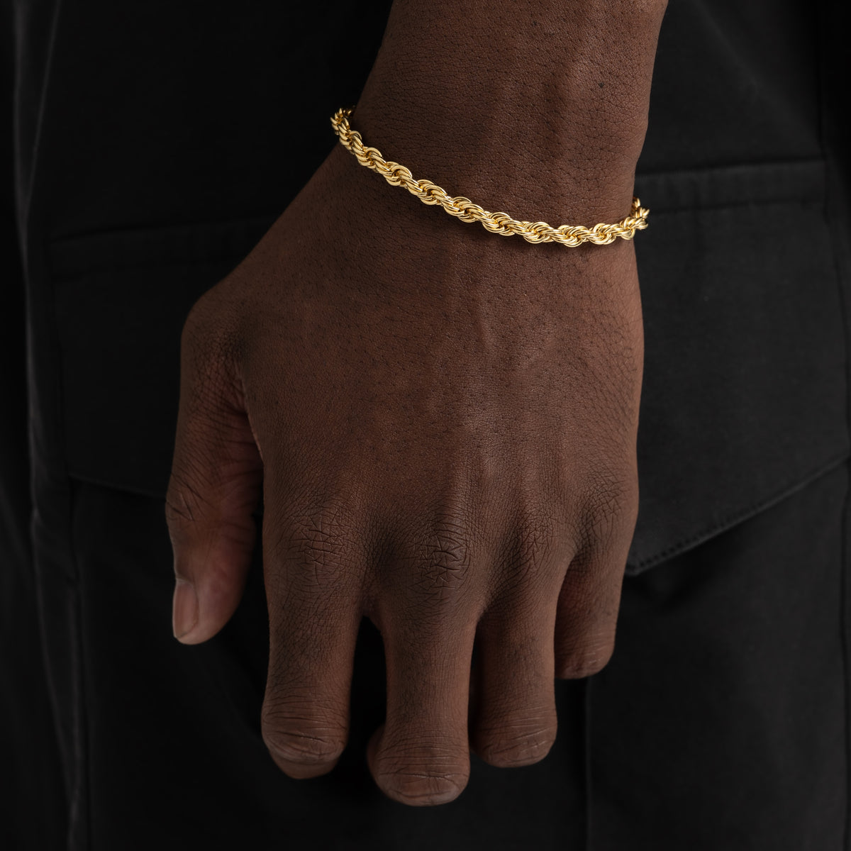 5mm Rope Bracelet 18k Gold
