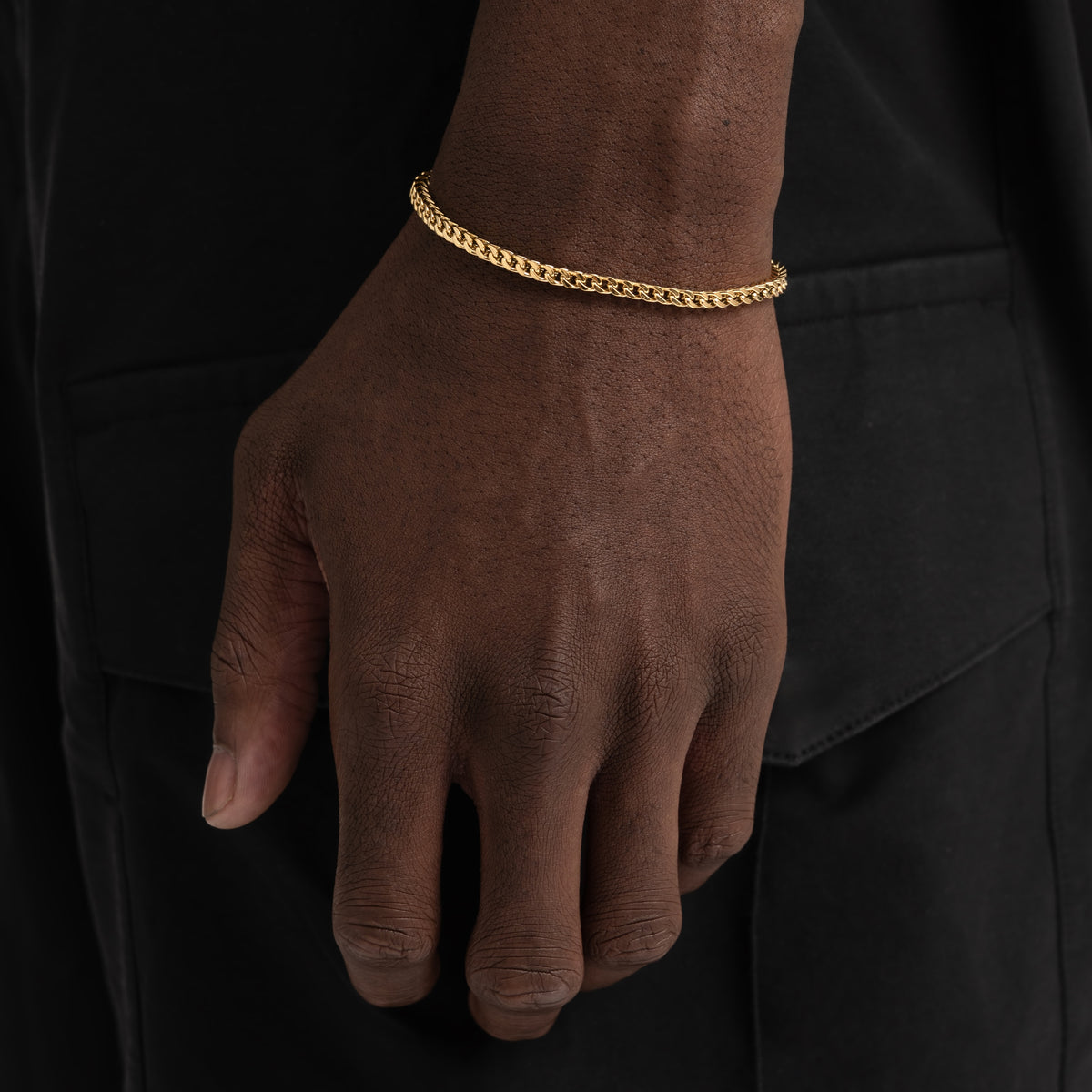 3mm Franco Bracelet 18k Gold