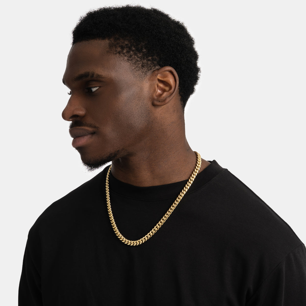 8mm Miami Cuban Chain 18k Gold
