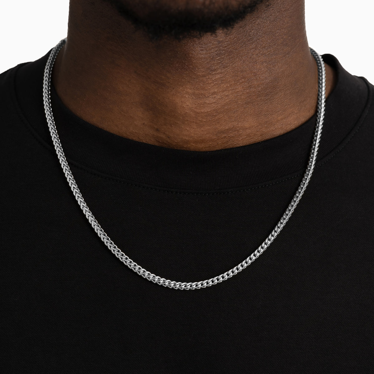 3mm Franco Chain White Gold