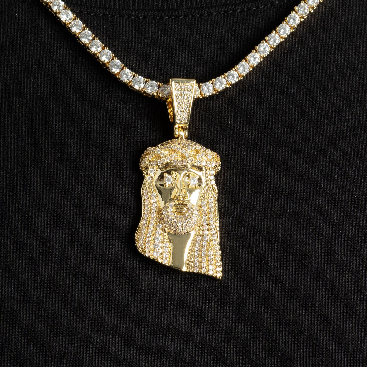 Micro Jesus Pendant 18k Gold