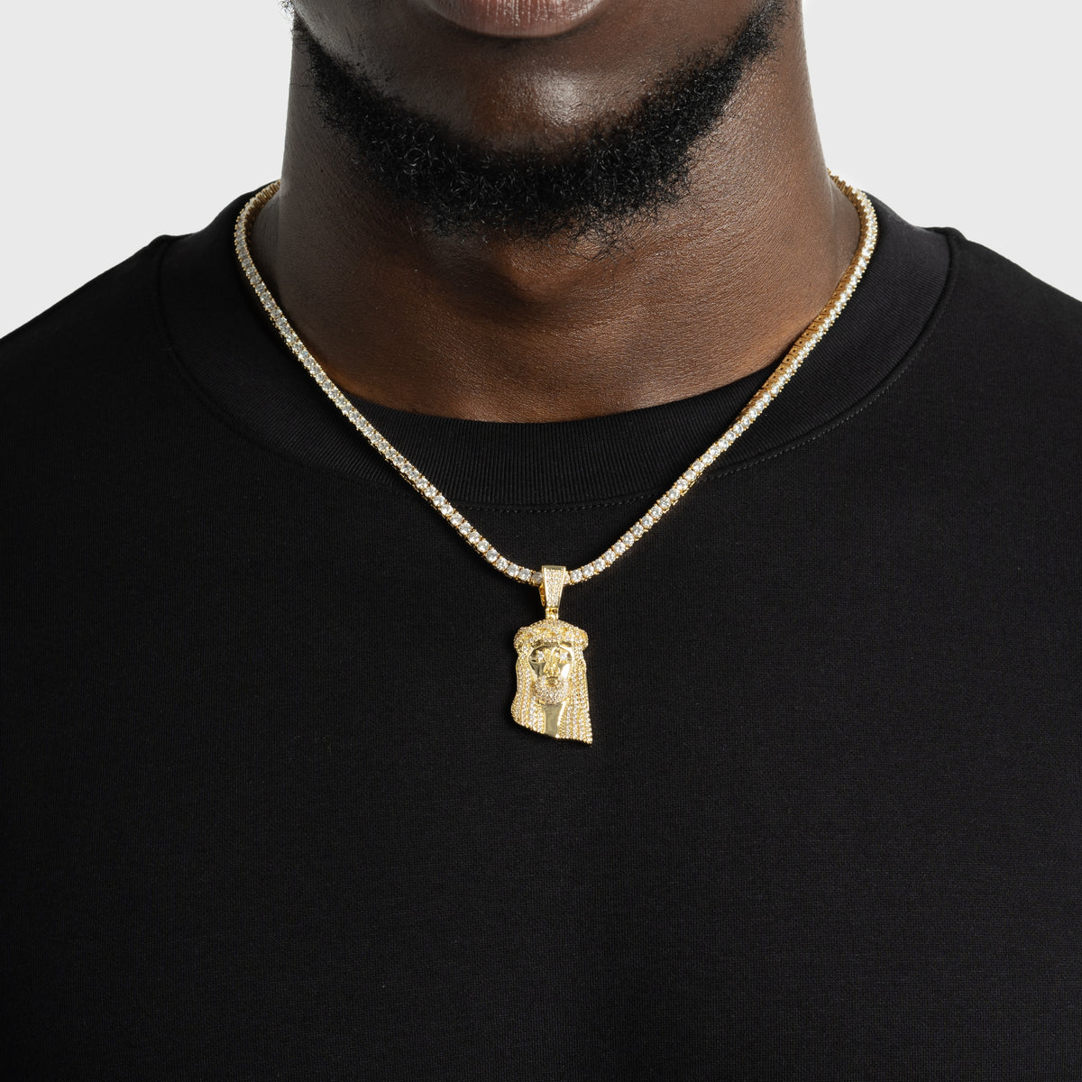 Micro Jesus Pendant 18k Gold